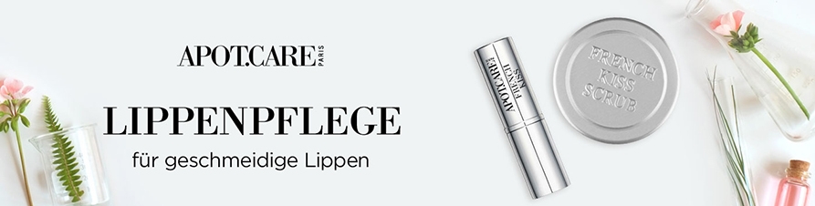 Apot.Care LippenpflegeDie Apot.Care Lippenpflege verleiht geschmeidige und zarte Lippen, so weich wie ein französischer Kuss. Die Lippen werden durch die Apot.Care Lippenpflege intensiv mit Feuchtigkeit versorgt und erhalten einen lang anhaltenden prallen Effekt. Die Apot.Care Lippenpflege stellt die Geschmeidigkeit und Elastizität der Lippen wieder her. Die geglätteten Lippen erscheinen voller und sind bereit für ein unwiderstehliches Lippen Make-up.