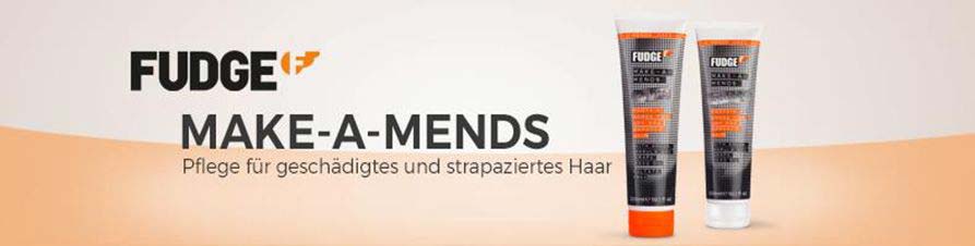 Fudge Make-A-Mendsvereint Haarpflegeprodukte, die optimal auf geschädigtes und strapaziertes Haar zugeschnitten sind. Chemische Behandlungen, Umwelteinflüsse oder extreme Stylings können dem Haar massiv zusetzen. Hier kommen Shampoo und Conditioner von Make-A-Mends ins Spiel. Fudge verwandelt das geschädigte Haar mit den Make-A-Mends Produkten dank reichhaltiger Öle zurück in die geschmeidige und gepflegte Haarpracht, die Ihr Kopf verdient.Wir freuen uns auf Ihre Bestellung.