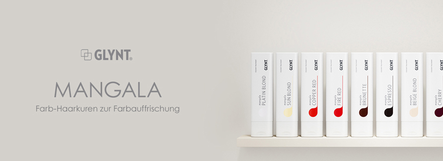 Glynt Mangala Mangala von Glynt - Pflege und Farbauffrischung online kaufen Die Serie Mangala von Glynt ist im Onlineshop erhältlich. Ihre Besonderheit ist, dass sie Pflege und Farbauffrischung gekonnt miteinander verbindet und kombiniert, sodass ein praktisches und einzigartiges Produkt entsteht. Mangala ist sowohl für gefärbtes, als auch für ungefärbtes Haar gut geeignet. Auf Wunsch wird die jewilige Haarfarbe aufgefrischt, nuanciert oder der Farbton gekräftigt. Ohne Probleme schafft es Glynt Mangala, die Haarfarbe auch zwischen zwei Färbeterminen beim Friseur frisch, gepflegt und glanzvoll zu halten, sodass kaum ein Unterschied im Gegensatz zum Tag direkt nach der Coloration zu sehen ist. Hochwertige Pflege im Onlineshop - Die farbauffrischende Tönungskur Mangala ist nicht nur besonders wirkungsvoll, sondern zudem im Onlineshop ohne Probleme erhältlich. Das online Kaufen ist in nur wenigen Sekunden erledigt. Die Kur enthält wertvolles Wiesenschaumkraut, die für einen strahlenden und unvergleichlichen Glanz im Haar sorgt. Dies schafft sie sowohl bei gefärbtem, als auch bei ungefärbtem Haar. Die Haarfarbe wird unterstützt und dank der Volumenformel ausreichend mit Volumen versorgt. Trotz diese Formel wird das Haar nicht unnötig beschwert. In Glynt Mangala sind Tönungspigmente enthalten, die besonders schonend wirken und das Haar somit nicht kaputt machen. Mithilfe von Glynt Mangala wirkt das Haar wieder frisch und jede Haarfarbe leuchtend, strahlend und ausdrucksstark. Das online Kaufen von Glynt Mangala ist im Onlineshop möglich und ist sehr schnell und bequem von zuhause aus möglich.