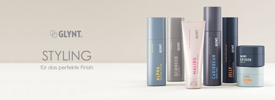 Glynt Stylingprodukte Glynt steht für eine Vielzahl hochwertiger Stylingprodukte mit wertvollen Inhaltsstoffen. Über 6000 Friseure weltweit wissen die Qualität der Produkte bereits zu schätzen und vertrauen auf die guten Ergebnisse. In unserem Onlineshop können Sie sich die Produkte bequem online kaufen und nach Hause liefern lassen. Seit über 40 Jahren widmet sich Glynt der Entwicklung exklusiver Haarkosmetika. Im Mittelpunkt steht nicht nur das Styling sondern insbesondere auch die Pflege der Kopfhaut und Haare. Die ausgesuchten Inhaltsstoffe sind natürlichen Ursprungs. Daher sind sie besonders schonend in der Anwendung. Die Haare werden mit Glynt nicht nur in Form gebracht, sondern zusätzlich mit Jojoba-Öl und weiteren Pflanzenextrakten gestärkt. Das erfrischende Gefühl bei der Anwendung der Glynt Stylingprodukte wird durch die speziellen Duftkompositionen verstärkt. Die natürlichen Duftessenzen machen die Stylingprodukte verträglich und angenehm für die Haare - während und nach dem Styling. Der Onlineshop bietet die Möglichkeit, die Glynt Stylingprodukte kennen zu lernen und das richtige Produkt zu finden. Mit einem Mausklick können Sie die Produkte online kaufen um zukünftig ein hochwertiges Produkt zu Styling zur Auswahl zu haben. Im Onlineshop können Sie auch die exklusive Pflegeserie von Glynt online kaufen, die Ihrem Haar mehr Widerstandskraft verleiht, vor Ausseneinflüssen wie starker Sonnenstrahlung schützt oder die Haare revitalisiert.