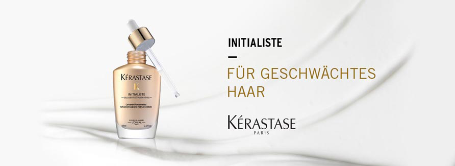 Kérastase InitialisteUnterstützt kräftiger und brillanter wachsendes Haar. Weil die Schönheit der Haare im Ursprung liegt, unterstützt das Initialiste Serum von Kérastase die Entstehung von kräftigerem und brillanterem Haar am Ursprung. Das Haar ist kräftiger - schon nach der ersten Anwendung. Mit Initialiste von Kérastase entscheiden Sie sich für ein Haarpflegemittel, mit dem Sie Ihr Haar innerhalb von 4 Wochen deutlich stärken und zum Glänzen bringen. Mit dem exklusiven Initialiste Haarserum wird devitalisiertes Haar in kurzer Zeit wieder traumhaft seidig. Im Laufe der Jahre beginnt die Schönheit der Haare zu verblassen. Auf Basis nativer Pflanzenzellen hat Kérastase nach jahrelanger Forschung mit Initialiste sein erstes Haarserum entwickelt. Ganz gleich wie alt Sie auch sind, mit Initialiste gepflegtes Haar widersteht dem Alter und bleibt strahlend schön. Die Zauberformel hierfür liegt in der speziellen Rezeptur, die in der Branche als