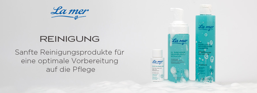 La Mer Flexible Cleansing
Unsere Haut wird täglich von Schmutz, Staub, Bakterien oder Kosmetika belastet. Für ihr Gleichgewicht, aber auch damit Pflegeprodukte wirken können, ist es nötig, sie jeden Morgen und Abend zu reinigen, auch wenn Sie sich nicht oder nur wenig schminken. La mer Flexible Cleansing enthält sanfte Reinigungsprodukte für jeden Hautzustand und zur optimalen Vorbereitung auf die Pflege.