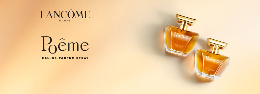 Lancôme PoêmeDas Lancôme Poême Eau de Parfum (EdP) ist eine duftgewordene Liebeserklärung wird. Wie Poesie öffnet das Parfum den Blick für eine andere Realität. Wie die Worte eines Gedichtes ergänzen sich die Duftnoten zu einer ewig währenden Liebeserklärung. Im Herzen begegnen sich zwei seltene Blumen: Blauer Mohn des Himalaja kontrastiert mit dem sinnlich-betörenden Duft der Datura. Die floralen Aromen von Mimosen, Narzissen, Freesien und Rosen sowie Vanilleblüten runden den Duft ab.