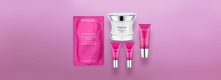 Payot Perform Lift
Der Acti-Lift-Komplex, die Innovation der PAYOT Laboratorien für jugendliches Aussehen, steht im Mittelpunkt der Pflegelinie PERFORM LIFT. Dieser Komplex wirkt auf die Hautfestigkeit und sorgt für einen sofortigen Straffungseffekt an der Hautoberfläche. PERFORM LIFT bietet liftende, remodellierende Pflegeprodukte, um den Spannungsverlust der Haut zu bekämpfen.