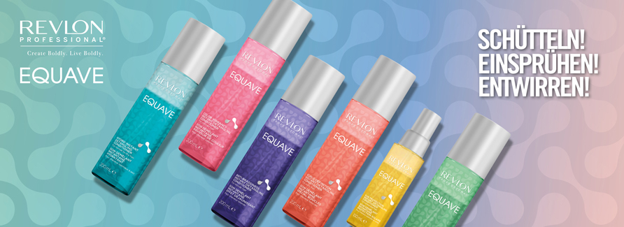 Revlon Equavebietet individuelle Pflege für die unterschiedlichsten Bedürfnisse der Haare. Optimal auf den jeweiligen Haartyp abgestimmt pflegen die mit Keratin angereicherten Produkte aus der Serie Equave das Haar von innen und von aussen und versorgen es mit wertvoller Feuchtigkeit. Die Haarstruktur wird repariert und das Haar mit einem Schutzfilm umschlossen, der es vor schädlichen Einflüssen schützt. Revlon Equave sorgt für geschmeidiges und elastisches Haar, das sofort kämmbar ist und sich einfach stylen lässt.