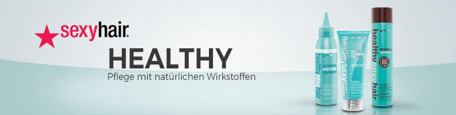 Sexyhair Healthyvon Sexyhair bietet einzigartige Produkte basierend auf einen natürlichen Wirkstoffkomplex wie Soja, Arganöl und Cocoa. Das Haar wird mit Feuchtigkeit versorgt und erhält Elastizität. Sojaextrakte spenden Proteine, kräftigen strapaziertes Haar und ersetzen Aminosäuren, die z.B. durch chemische Behandlungen verloren gegangen sind. Arganöl liefert ungesättigte Fettsäuren und Vitamin E. Cocoa, eine Kombination aus Kakaobutter und Kakaopuder, schenkt glänzendes, geschmeidiges Haar.