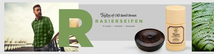 Rasierseifen von Taylor of Old Bond Street pflegen die Haut und bereiten sie optimal auf die Nassrasur vor, während sie gleichzeitig angenehme Düfte verleihen. Durch den reichhaltigen Schaum wird die Rasur gründlich und glatt. Optimal auf die Bedürfnisse von Männeerhaut abgestimmt, helfen sie Rasurbrand leichter zu vermeiden. Wie auch alle anderen Produkte von Taylor of Old Bond Street sind auch die Wirkformeln der Rasierseifen aus einem reichhaltigen Erfahrungsschatz geboren, der sich seit über 150 Jahren in dem noch immer in Familienbesitz befindlichen Unternehmen wiederfindet.