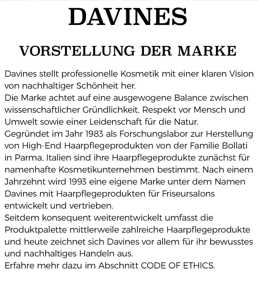 Davines als Marke