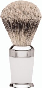 Erbe Shaving Shop Premium Design PARIS Rasierpinsel Silberspitz Edelharz weiß
