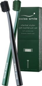 Swiss Smile Herbal Bliss Zahnbürste, grün & schwarz 2 Stk.
