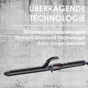 BaByliss Pro Frisiereisen Titanium Diamond XL 32 mm Schwarz (BAB2474TDE)