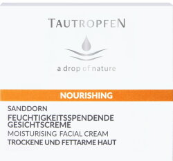Tautropfen Sanddorn Nourishing Solutions Feuchtigkeitsspendende Gesichtscreme für trockene und fettarme Haut 50 ml