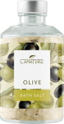 LaNature Badesalz in Dekoglas Olive mit Beerenblätter 250 g