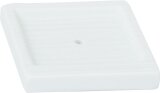 LaNature Seifenschale aus weißem Porzellan, 6,5 x 6,5 cm