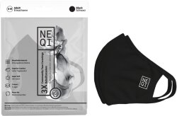 NEQI Community Face Coverings, Black S-M