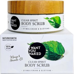 I Want You Naked Clear Spirit Körperpeeling Minze & Avocado-Öl 200 ml