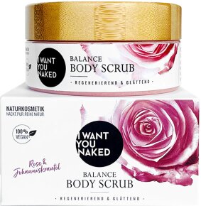 I Want You Naked Balance Scrub Körperpeeling Rose & Johanniskraut-Öl 200 ml