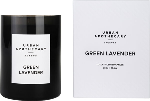 5060348093244 - - Luxury Boxed Glass Candle - -luxury Boxed Glass Candle-green Lavender