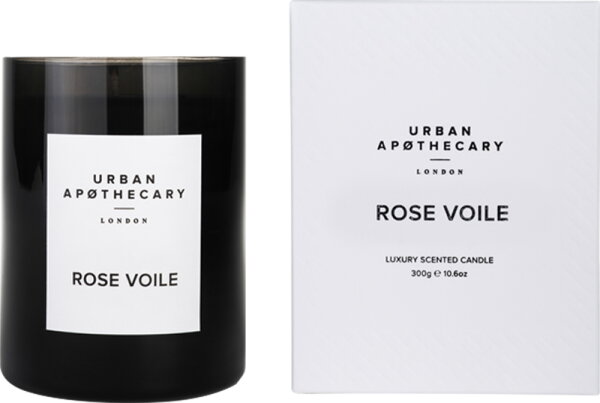 5060348093268 - Luxury Boxed Glass Candle - Rose Voile 300 g