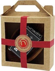 Unicorn Geschenk-Set mini-Dudu Osun CLASSIC 25g + Olivenholzschale klein rot