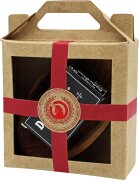 Unicorn Geschenk-Set mini-Dudu Osun CLASSIC 25g + Olivenholzschale klein rot