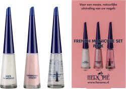 Herôme French Manicure Set Pink 3x 10 ml