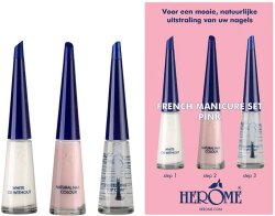 Herôme French Manicure Set Pink 3x 10 ml