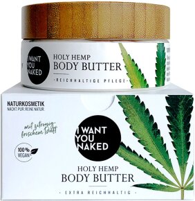 I Want You Naked Holy Hemp Body Butter Bio-Hanfsamenöl & Vitamin E 200 ml