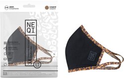 NEQI Community Face Coverings, Black/Leo S-M