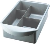 Efalock Arbeitskasten 4 Fächer silber