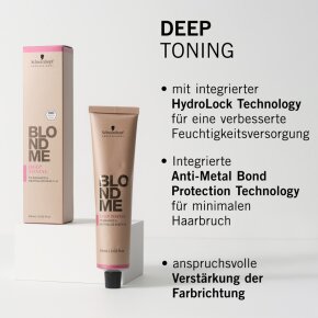 Schwarzkopf Professional BlondMe Farbe Deep Toner Dunkles Kastanienbraun 60 ml