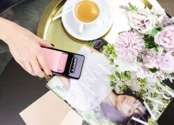 Lotta Power SoftCase Kartenhalter für Smartphones Grey + Rose Bundle (2er Set)