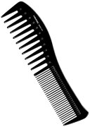 Fripac Ebonit-Strähnenkamm gewellt 401, 19 cm