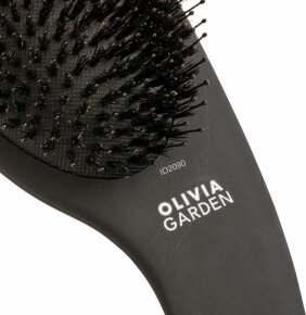 Olivia Garden Expert Care Curve Boar & Nylon Bristles Matt Black Brown L