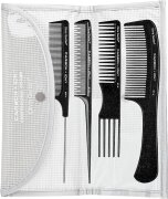 Olivia Garden ST-Kämme 4-er Set, Carbon + Ion