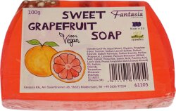 Fantasia Handgearbeitete Seifen 100% Vegan 100 g Grapefruit