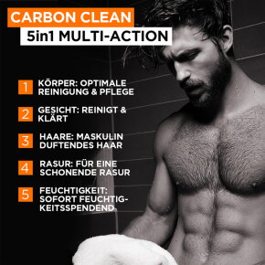 L'Oréal Men Expert Carbon Clean Karbonduschgel 5in1 Multiaction Duschgel 300 ml