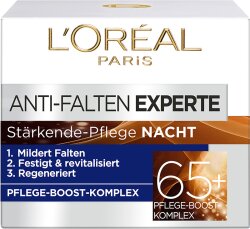 L'Oréal Paris Anti-Falten Experte Stärkende-Pflege Nacht Pflege-Boost-Komplex 65+ Gesichtscreme 50ml