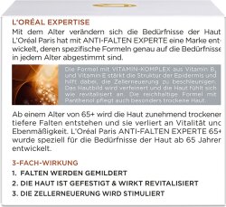 L'Oréal Paris Anti-Falten Experte Stärkende-Pflege Tag Vitamin-Komplex 65+ Gesichtscreme 50ml