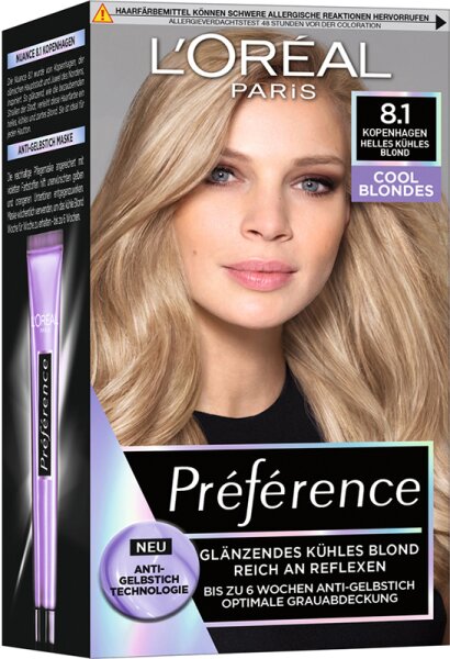 3600523947034 - L’Oréal Paris Haarfarben Préférence Preference Cool Blondes 81 Kopenhagen Helles Kühles Blond 1 Stk