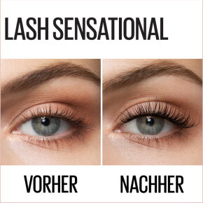 Maybelline New York Lash Sensational Voller-Wimpern-Fächer Mascara Very Black Mascara 9,5ml