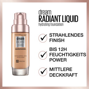 Maybelline Dream Radiant Liquid Make-Up Nr. 01 Natural Ivory Foundation 30ml