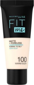 Maybelline Fit Me! Matte + Poreless Make-Up Nr. 100 Warm Ivory Foundation 30ml