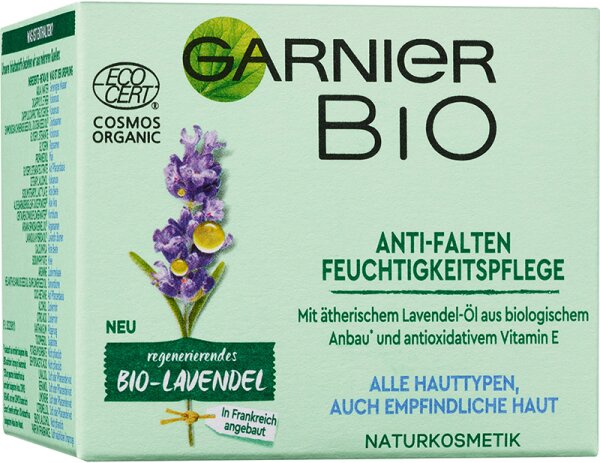 50 Lavendel Bio Feuchtigkeitspflege Anti-Falten Gesichtscreme Garnier