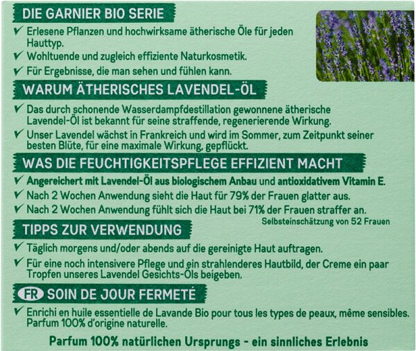 Bio Gesichtscreme Garnier 50 Feuchtigkeitspflege Anti-Falten Lavendel