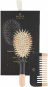 Bachca Men Kit - Brush Boar And Nylon Small Size + Wooden Comb Bachca Men Kit - Brush Boar And Nylon Small Size + Wooden Comb