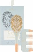 Bachca Baby Kit Blue - Brush100% Boar Small Size + Wooden Comb Bachca Baby Kit Blue - Brush100% Boar Small Size + Wooden Comb
