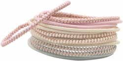 Bachca Thin Elastics Pastel-Colored And Lurex 14 Stk.