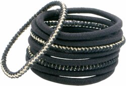 Bachca Large Elastics Black And Lurex 9 Stk.