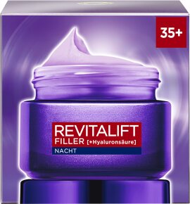L'Oréal Paris RevitaLift Filler [+Hyaluronsäure] Intensiv Aufpolsternde Anti-Age Pflege Nacht Nachtcreme 50ml